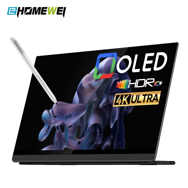EHOMEWEI OLED 13.3" Portable Monitor 4K 60HZ 100%DCI-P3 Touch Monitors For Laptop PC PS5 XBOX 【O5 Air】