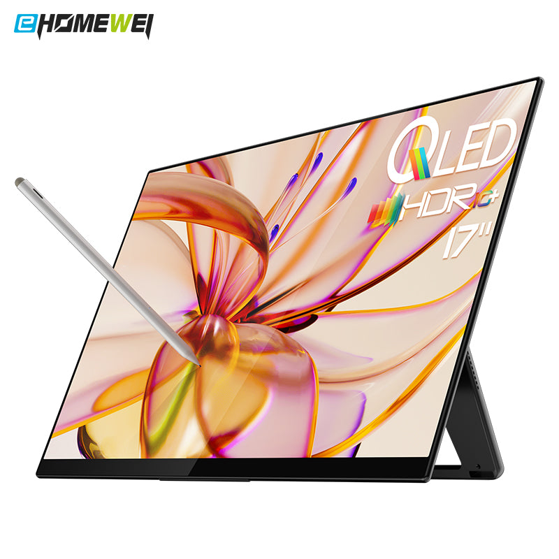 EHOMEWEI Portable Monitor Stylus Ver 17 Inches 16：10 2.5K Dual Monitor Laptop Switch Phone Ps5 External Office Game 【RQ3】